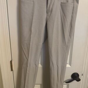 Banana Republic Women's Gray Patterned Sloan Fit Straight Leg Pants